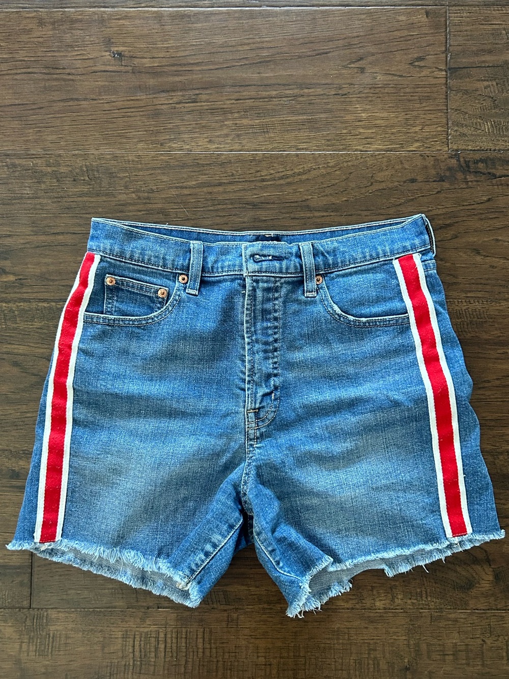 Gap Denim Women’s Shorts with Red Side Stripe